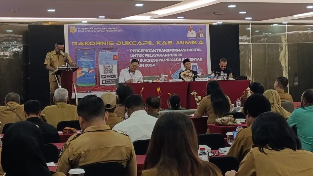 disdukcapil-mimika-rakornis-percepatan-transformasi-digital