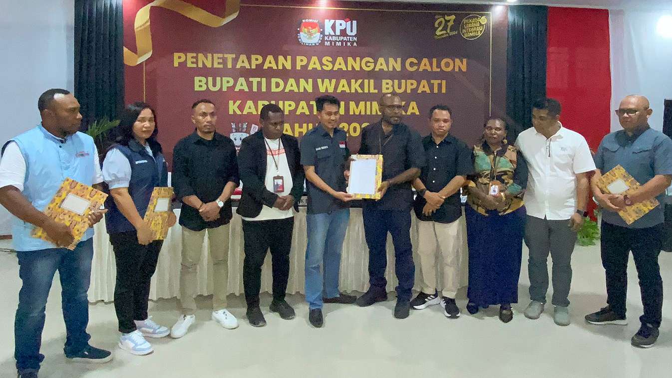 kpu-mimika-tetapkan-3-paslon-bertarung-di-pilkada-2024