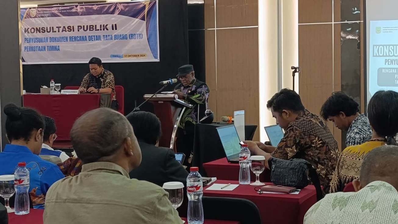 Dinas PUPR Mimika Konsultasi Publik II penyusunan Rencana Detail Tata Ruang (RDTR) Perkotaan Timika  Foto; Martha/Papua60detik