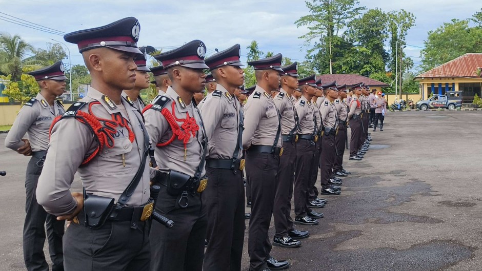 50-siswa-diktukba-spn-polda-papua-latihan-kerja-di-polres-mimika