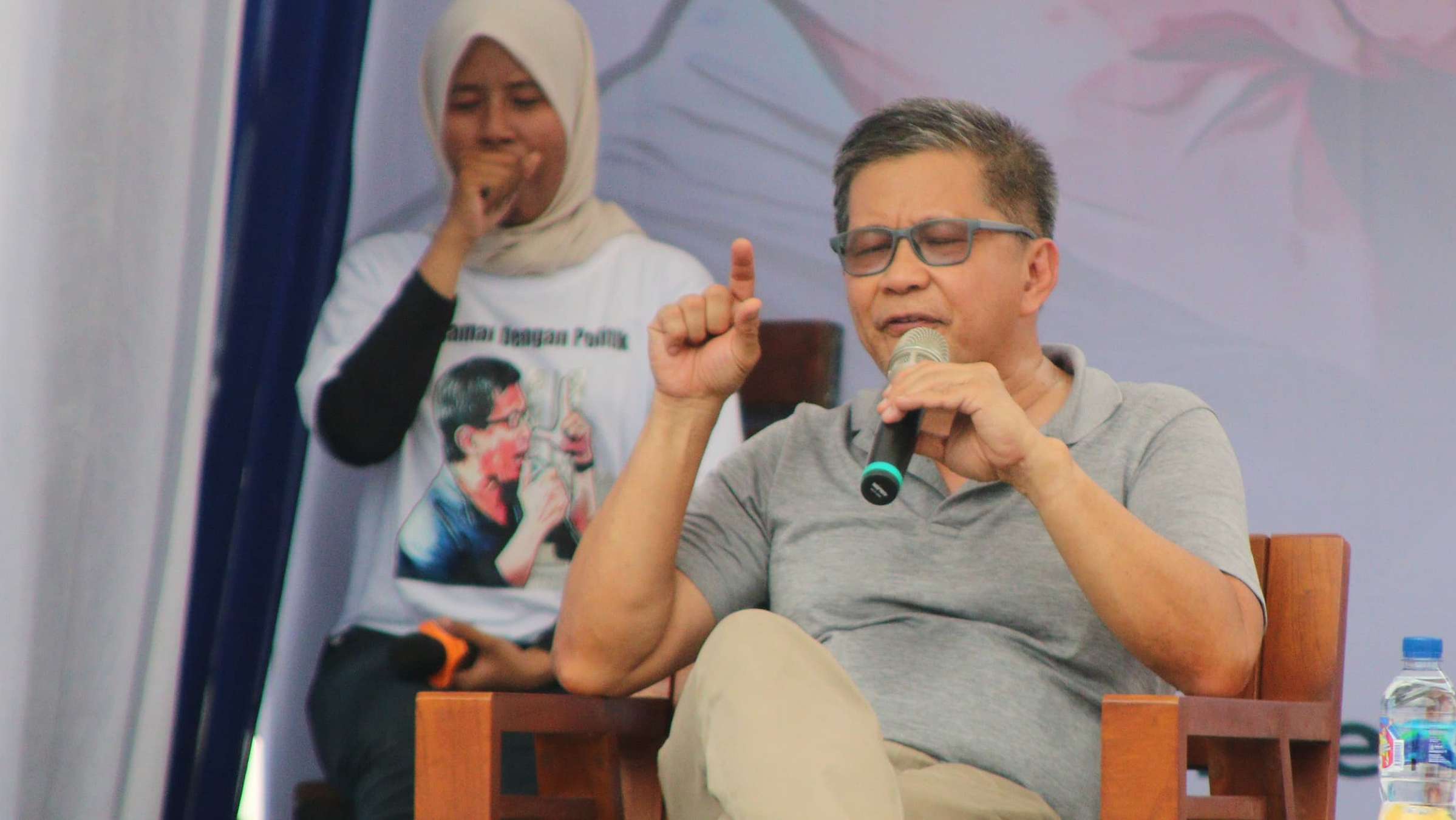 Rocky Gerung. Foto: Eka/ Papua60detik