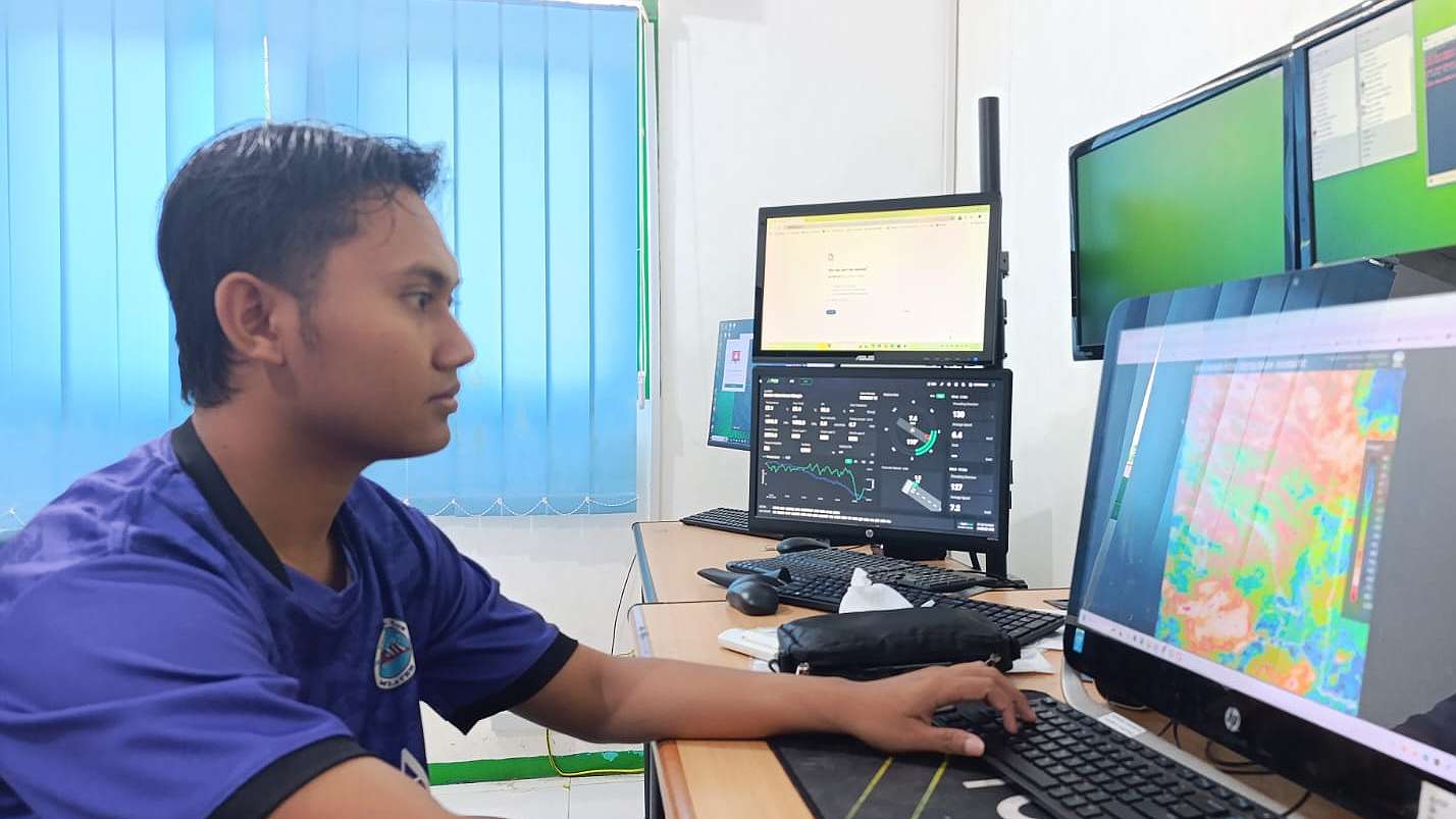 Forecaster BMKG Mimika, Muhammad Daffa. Foto: Martha/ Papua60detik
