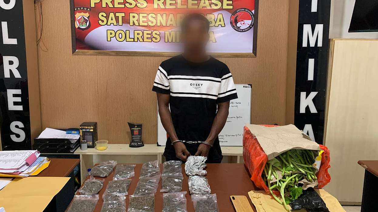 dari-jayapura-bawa-ganja-ryw-ditangkap-di-bandara-mozes-kilangin-timika
