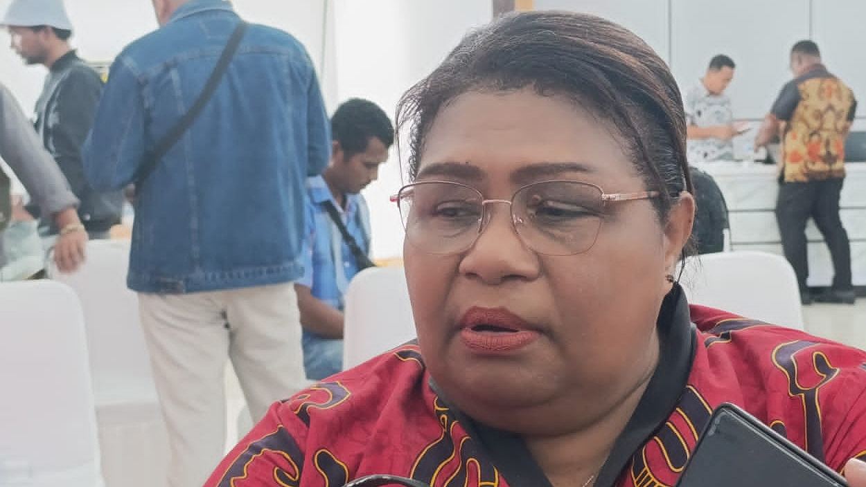 Kepala Dinas Pertanian, Tanaman Pangan, Hortikultura dan Perkebunan Mimika, Alice Irene Wanma. Foto; Martha/ Papua60detik