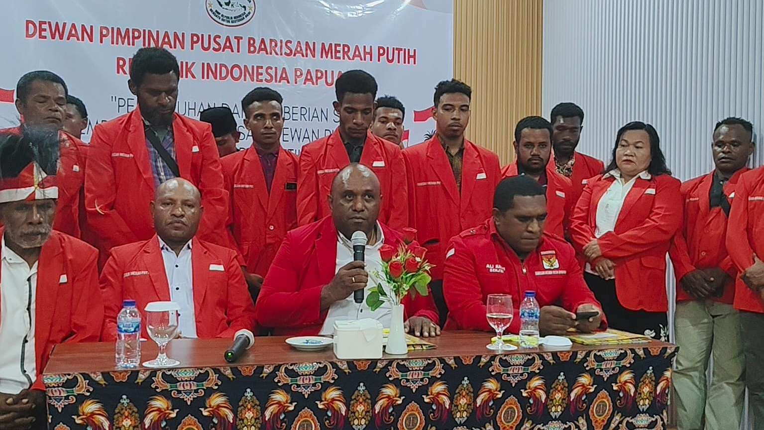 Dewan Pimpinan Daerah (DPD) Barisan Merah Putih Papua Selatan resmi dikukuhkan. Foto:Josua/Papua60detik