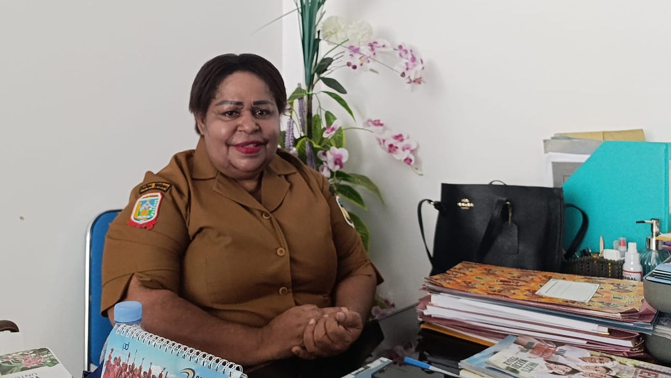 Kepala DP3AKB Mimika, Priska Kuum, foto; Martha/ Papua60detik