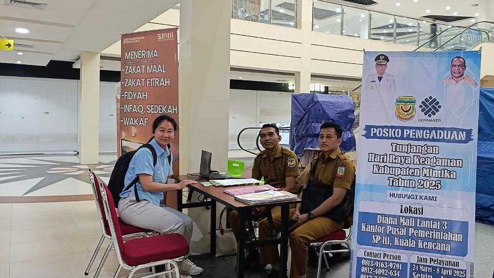 disnakertrans-mimika-buka-posko-pengaduan-thr-di-diana-mall-lantai-2