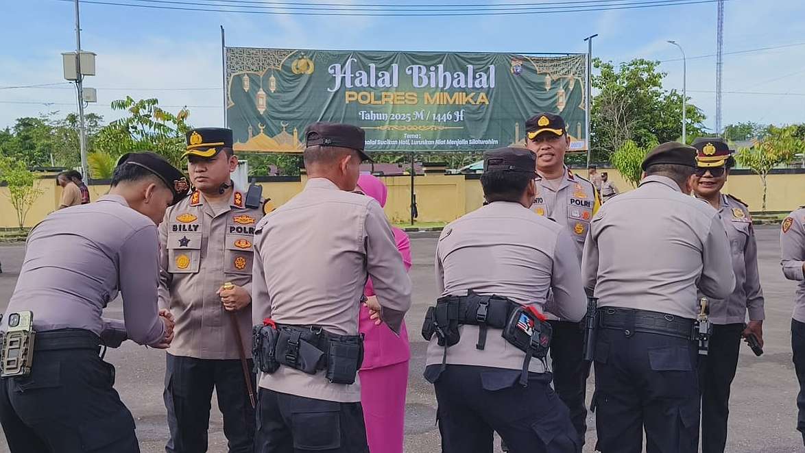 operasi-ketupat-berjalan-lancar-polres-mimika-halal-bihalal