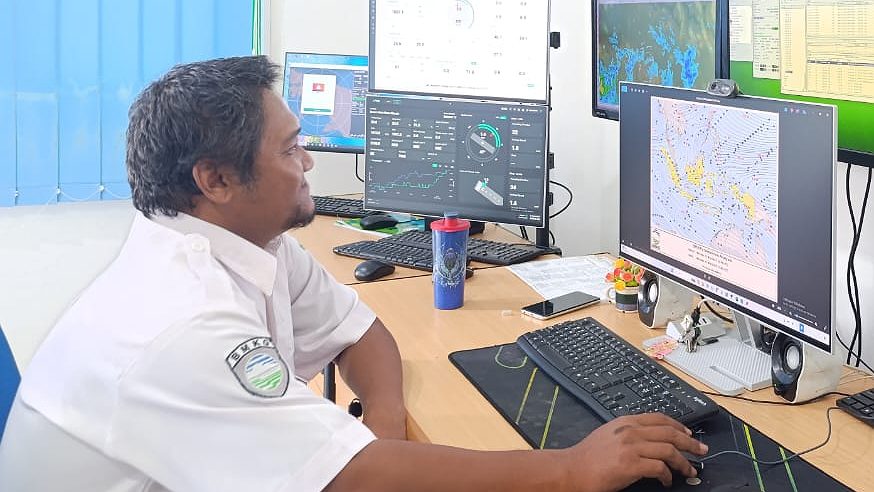 Forecaster BMKG Mimika Dwi Kristanto, foto; Martha/Papua60detik