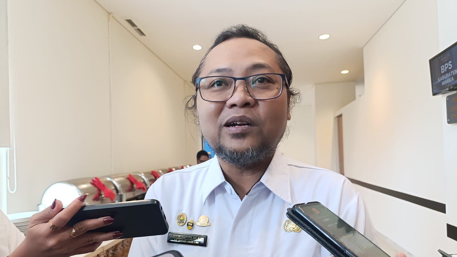 Kepala BPS Mimika Ouceu Satyadipura,foto; Martha/ Papua60detik