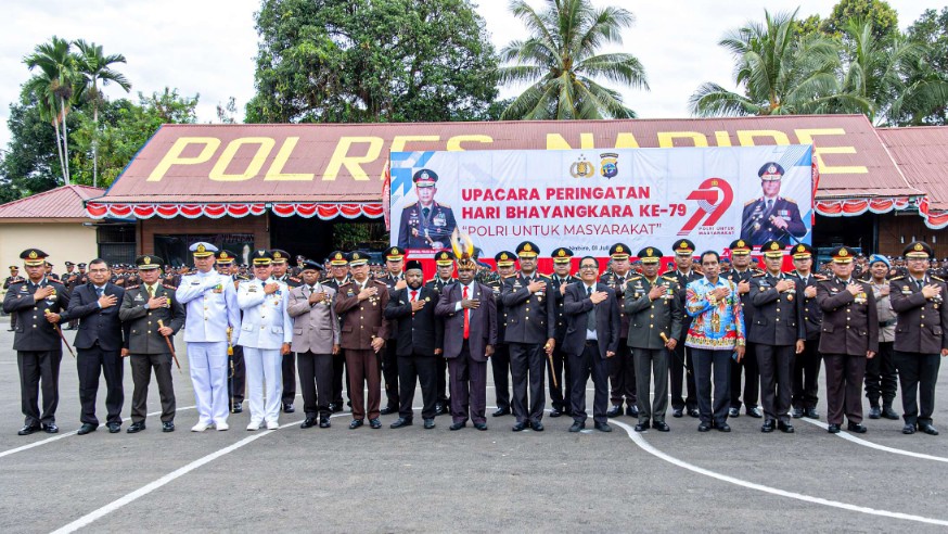 hut-bhayangkara-ke-79-ini-pesan-kapolda-papua-tengah