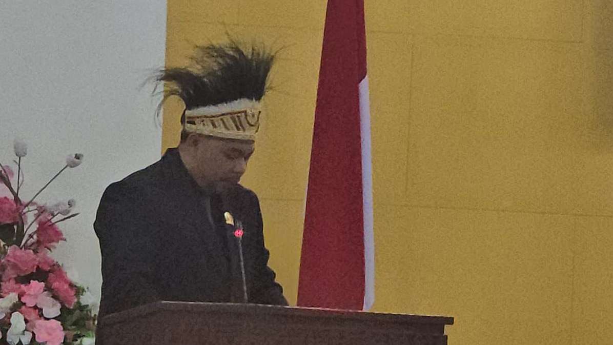 Ketua Fraksi Partai Demokrasi Indonesia Perjuangan (PDI-P) Dewan Perwakilan Rakyat Kabupaten (DPRK) Mimika, Adrian Andhika Thie, Foto: Faris/Papua60detik