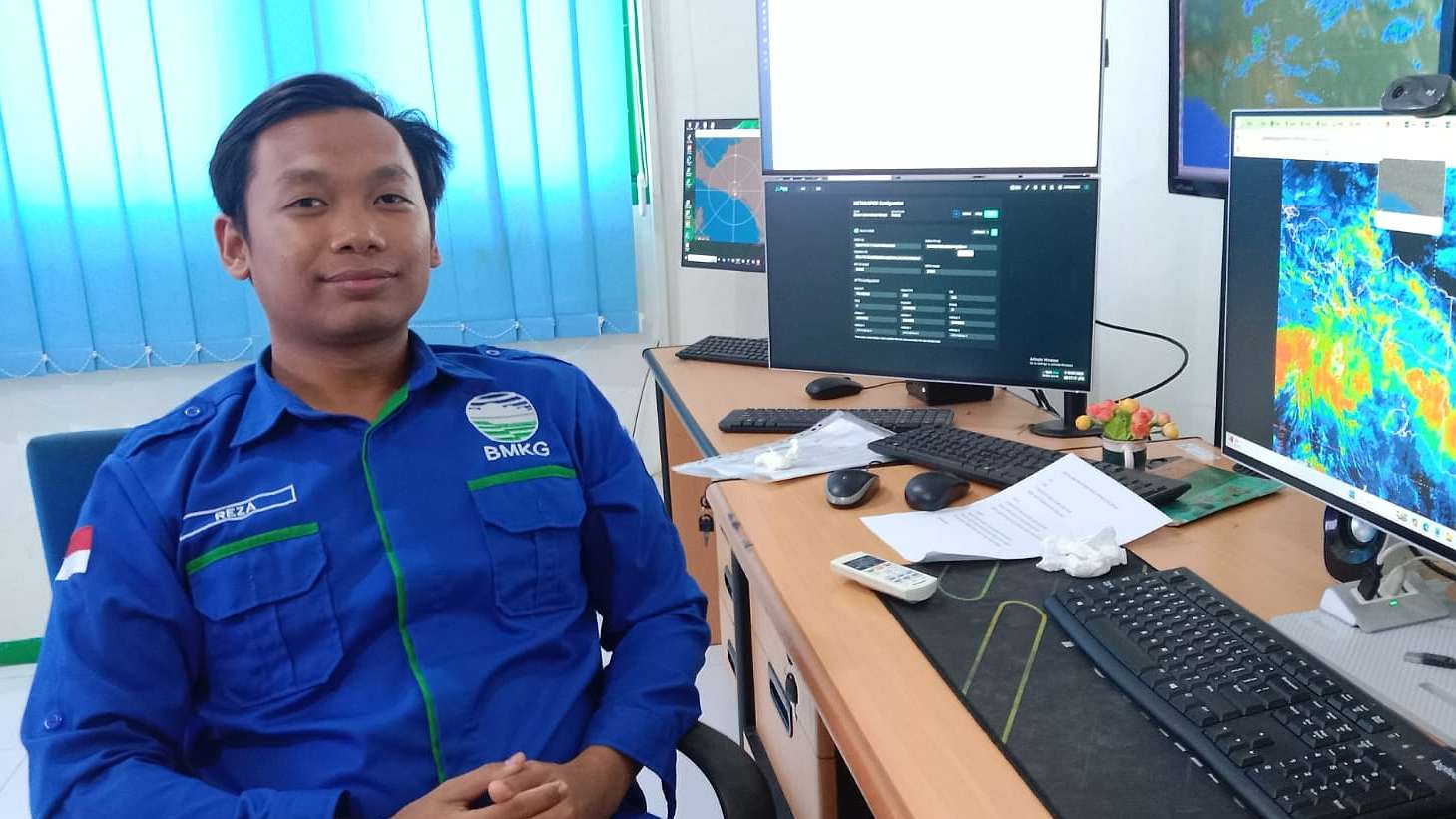 Forecaster BMKG Kabupaten Mimika, Marsa Reza, foto: Martha/ Papua60detik