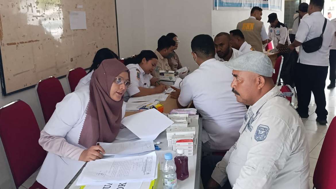 pemkab-mimika-periksa-kesehatan-pegawai-paling-banyak-kena-asam-urat-kolesterol