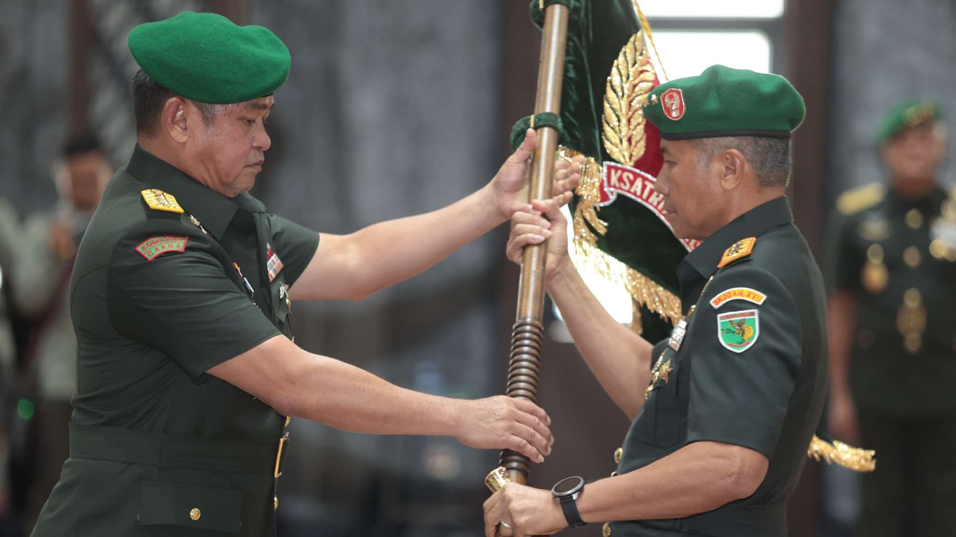 Serah Terima Pangdam XVII/Cenderawasih dipimipin Kepala Staf Angkatan Darat Jenderal TNI Maruli Simanjuntak. Foto: Istimewa