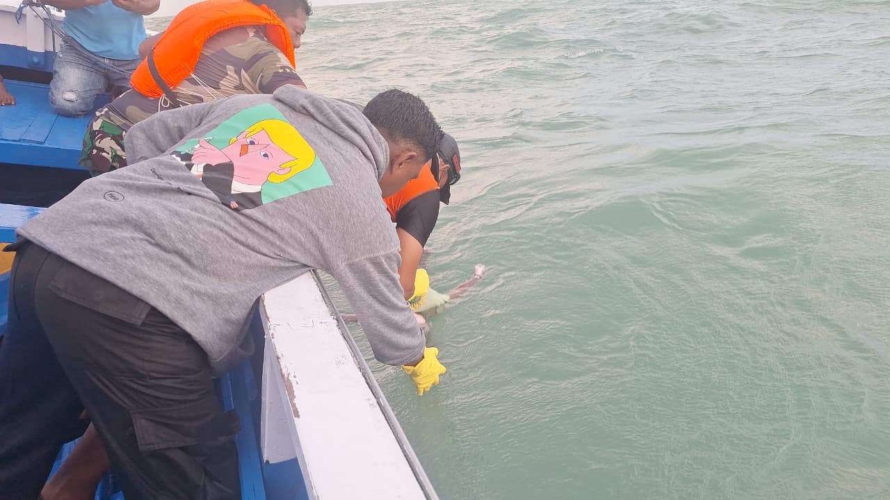 Proses evakuasi korban oleh tim SAR gabungan Merauke. Foto : Istimewa