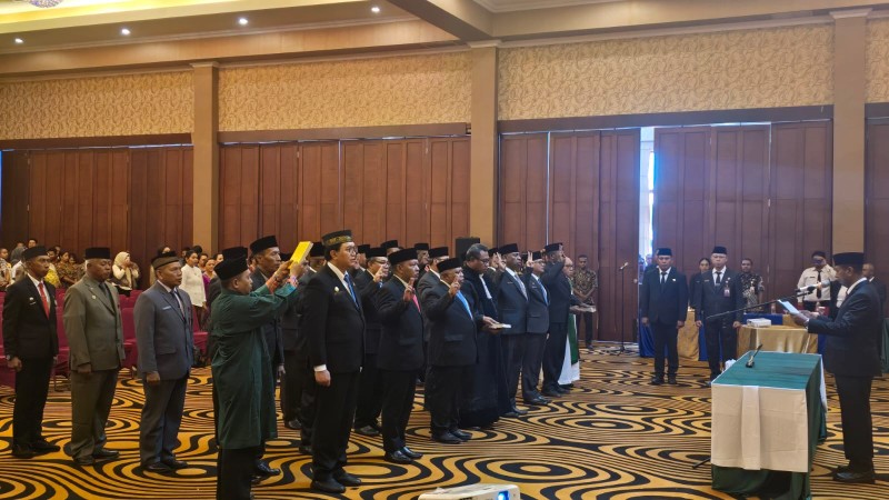 Pengambilan sumpah dan janji ASN pejabat eselon II Pemprov Papua Selatan. Foto: Istimewa