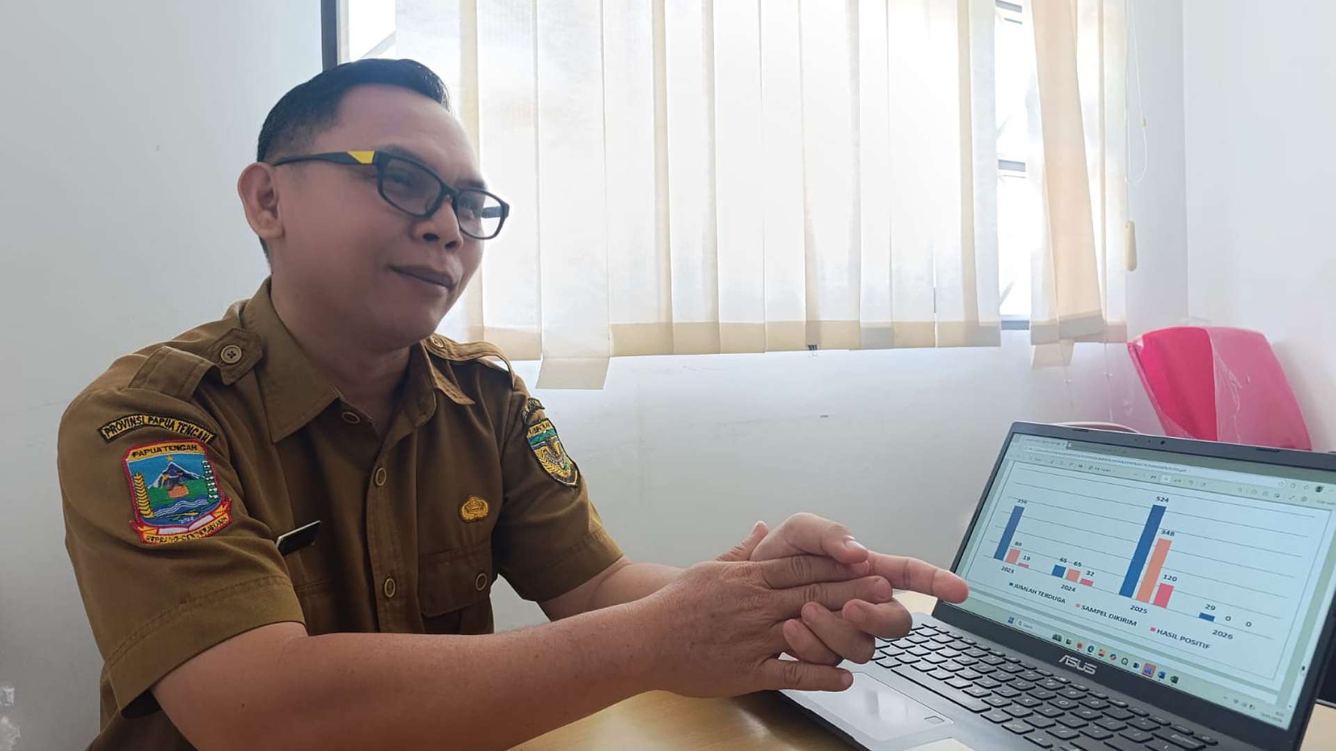 Kepala Seksi Pengendalian Penyakit Menular Dinas Kesehatan (Dinkes) Kabupaten Mimika, Kamaludin, foto: Martha/ Papua60detik