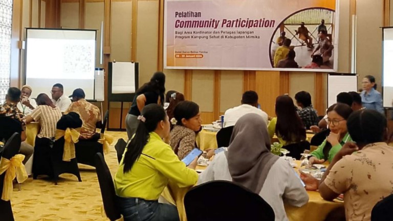 YPMAK gelar pelatihan community participation bagi mitra program kampung sehat, foto: Martha/ Papua60detik