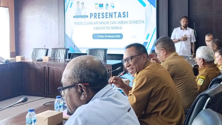 PT Air Minum Jayapura Robongholo Nanwani (Perseroda)  mempresentasikan pengelolaan air bersih, foto: Martha/Papua60detik