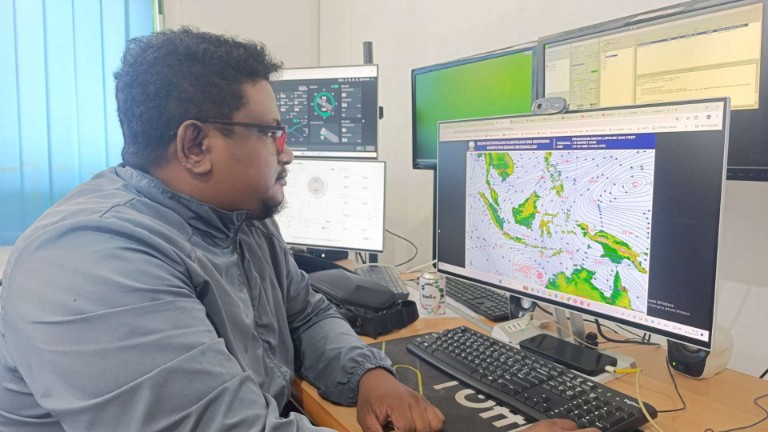 Forecaster BMKG Mimika, Steven, foto: Martha/ Papua60detik