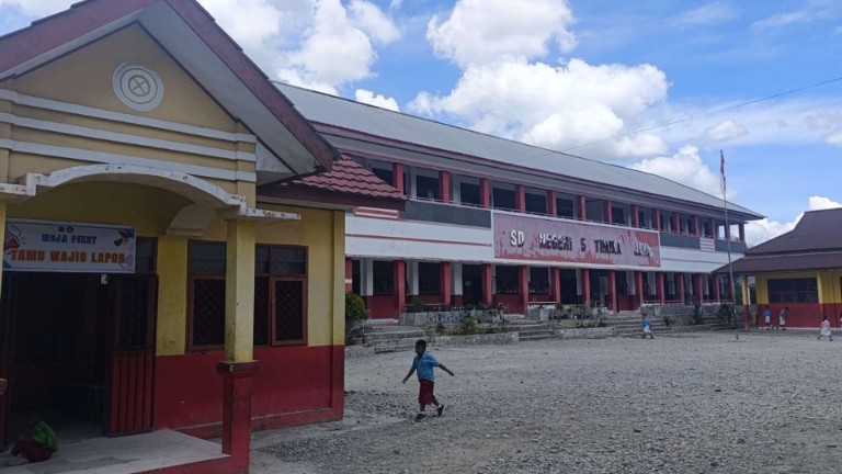 SD Negeri V Mimika, foto: Martha/Papua60detik