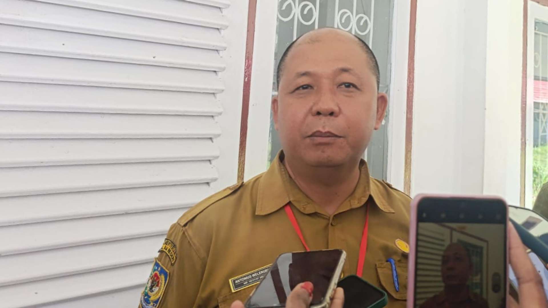 Kepala Dinas Pendidikan Mimika, Antonius Walerubun, foto: Martha/Papua60detik