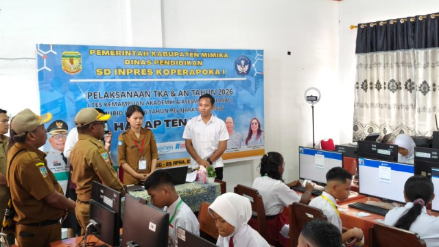 Pembukaan TKA SD di Timika. Foto: Martha/ Papua60detik