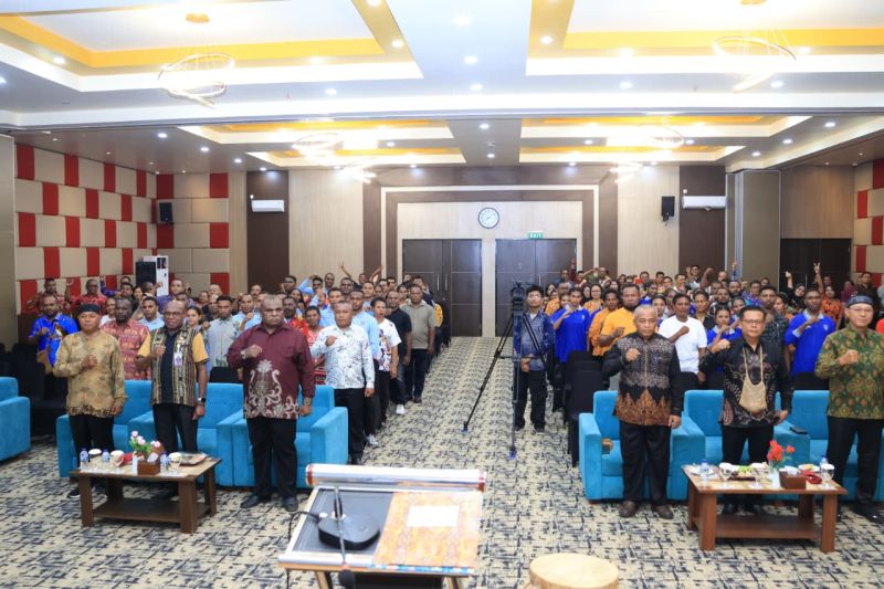 Pelepasan 154 mahasiswa penerima beasiswa afirmasi (ANTARA/HO-Humas Pemprov Papua Selatan