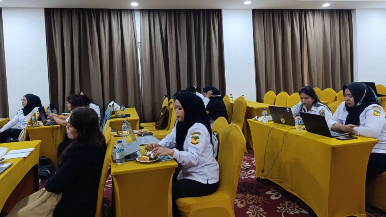 Dinkes Mimika melaksanakan kegiatan validasi data dan evaluasi program pelayanan bayi baru lahir, foto: Martha/ Papua60detik