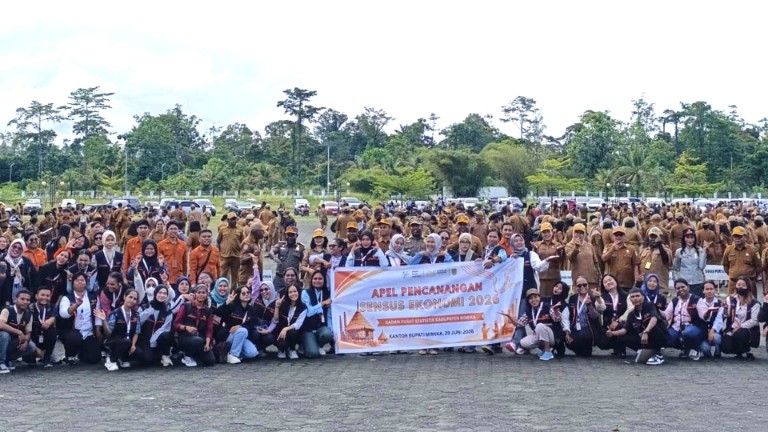 Apel Siaga dan Pencanangan Sensus Ekonomi 2026, foto: Martha/Papua60detik