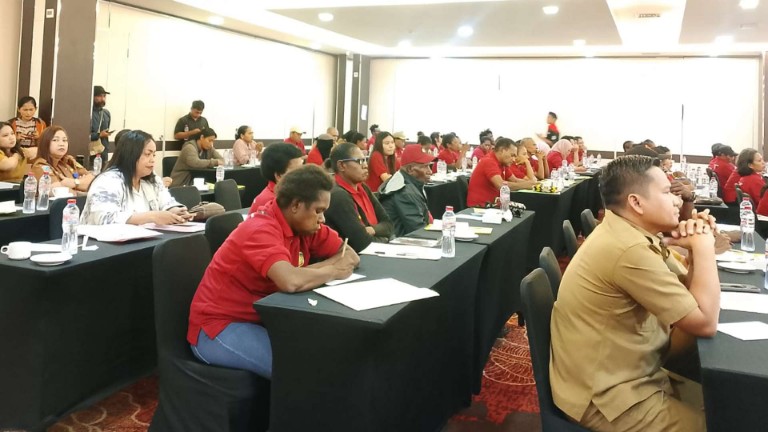 Sosialisasi Pemberian Bimbingan Sosial kepada Keluarga Penyandang Disabilitas Terlantar, Anak Terlantar, Lanjut Usia Terlantar, Gelandangan, Pengemis, dan masyarakat, Foto: Martha/Papua60detik