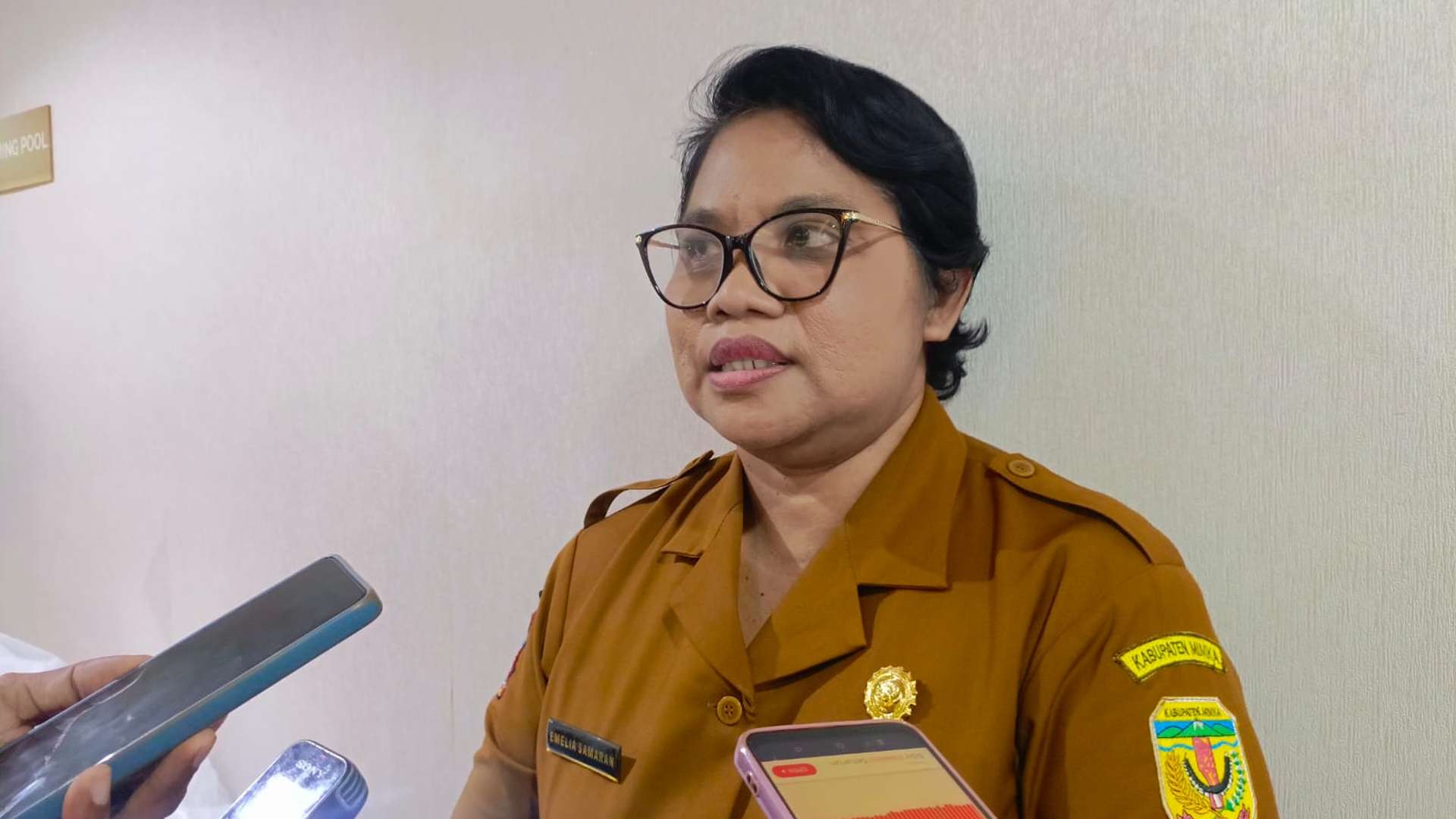 Sekretaris Dinas Sosial Mimika, Emelia Samara, foto: Martha/Papua60detik