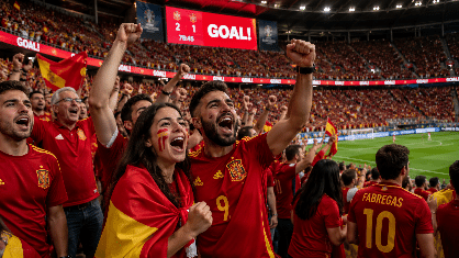 Ilustrasi fans Spanyol. Foto: Generated by AI