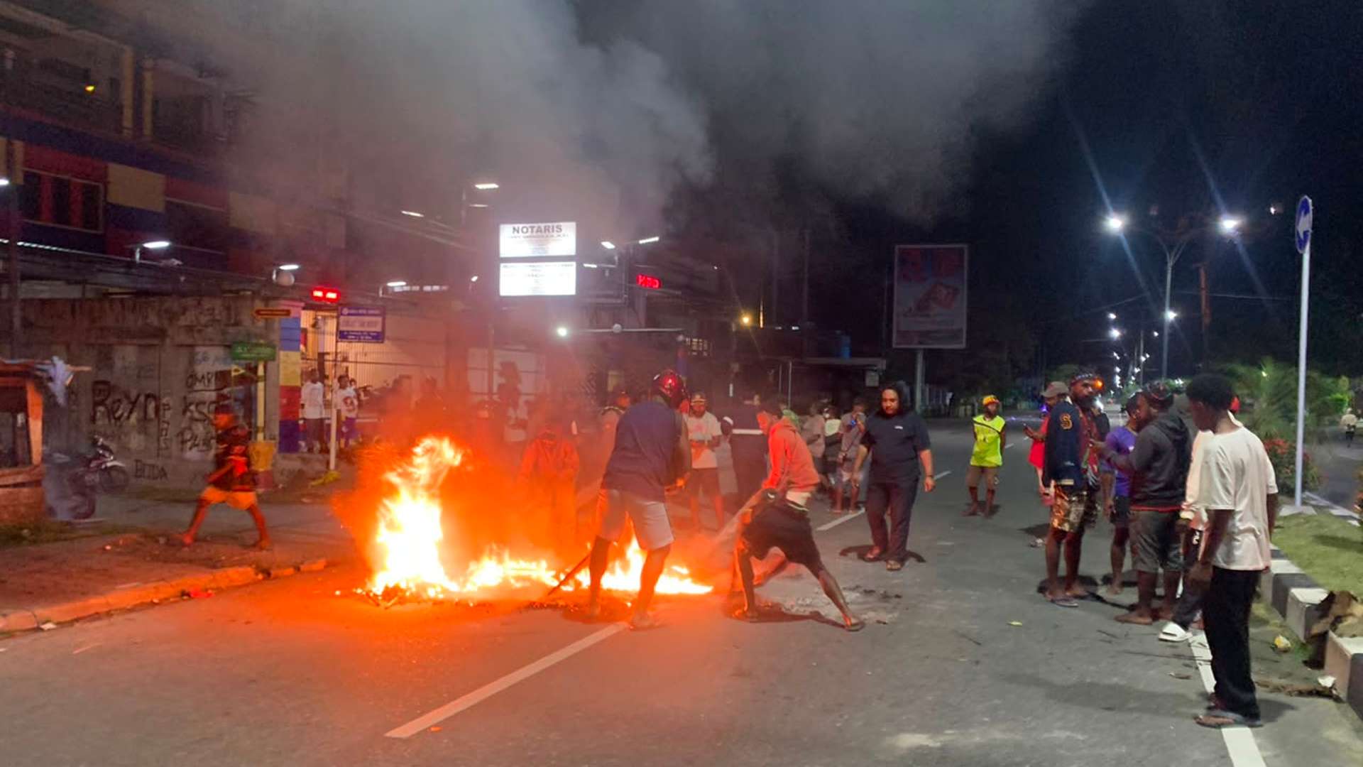 Polisi Tangkap  5 Terduga Pelaku Begal Berbuntut Pemalangan Jalan Cenderawasih