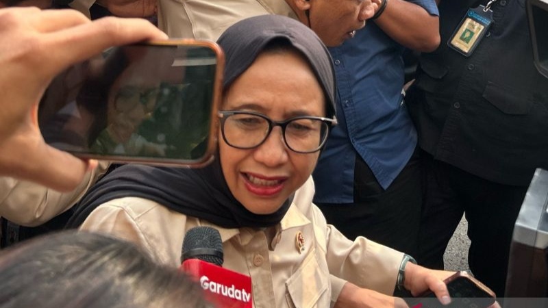 Kepala Badan Gizi Nasional (BGN) Nanik Sudaryati Deyang ditemui di Kompleks Istana Kepresidenan, Jakarta, Kamis (11/6/2026). (ANTARA/Maria Cicilia Galuh)