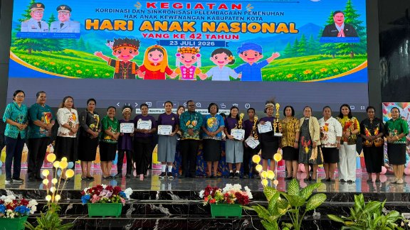 Puncak Perayaan HAN 2026 oleh DP3AP2KB Mimika, foto: Humas Pemda Mimika