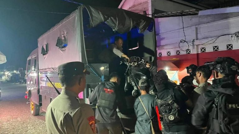 Polres Mimika sita belasan motor saat Operasi Sikat Noken pada Sabtu malam, 25 Juli 2026.. Foto: Istimewa