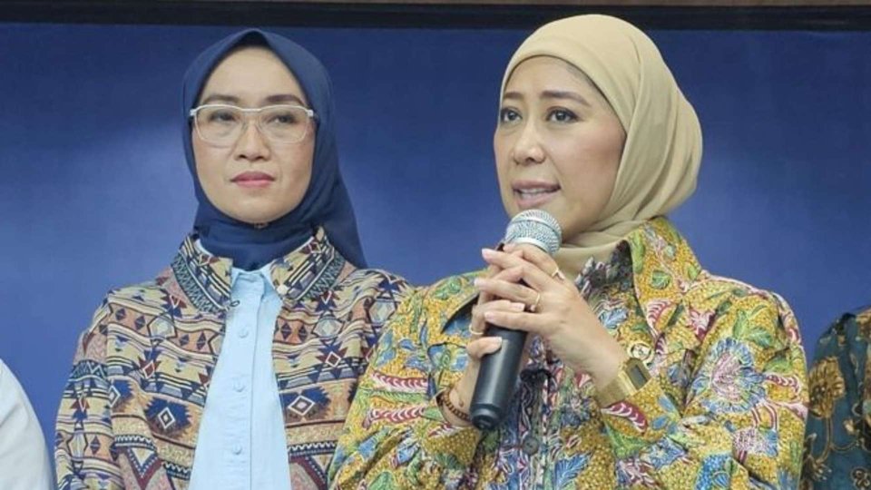 Menteri Komunikasi dan Digital Meutya Hafid di Kantor Kementerian Komunikasi dan Digital, Jakarta Pusat, Senin (3/8/2026). ANTARA/Livia Kristianti