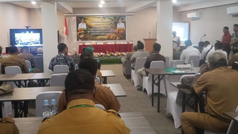Disbunnak Papua Tengah Sinkronisasi program pembangunan sektor perkebunan (komoditas kopi) dan sektor peternakan (pembibitan ternak) di wilayah Provinsi Papua Tengah. Foto: Elia Douw/Papua60detik