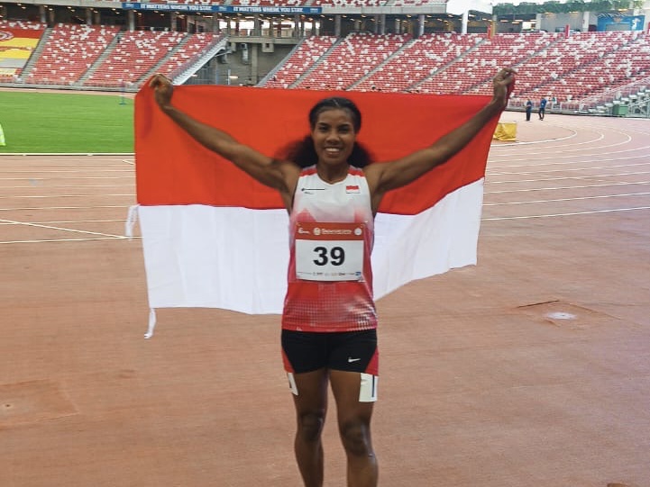 Mergina Asyerem berhasil meraih Perak di nomor lari 200 meter putri dengan catatan waktu 25.35 detik, Foto: Corpcom PTFI