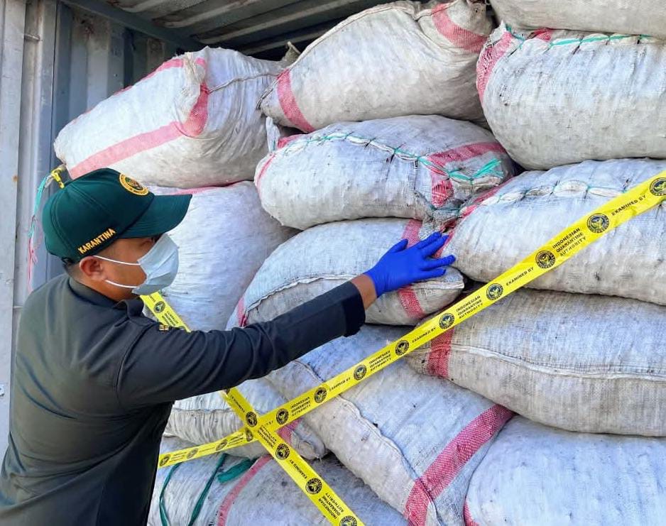 karantina-timika-periksa-puluhan-ton-kopra-di-pelabuhan-pomako