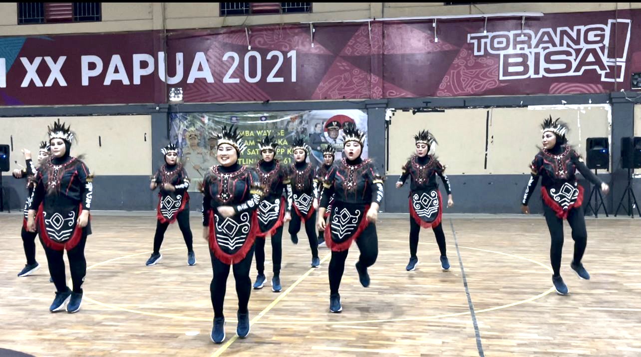 Perserta lomba Yonmarhanlan XI Merauke saat wayase. Foto: Ami/Papua60Detik