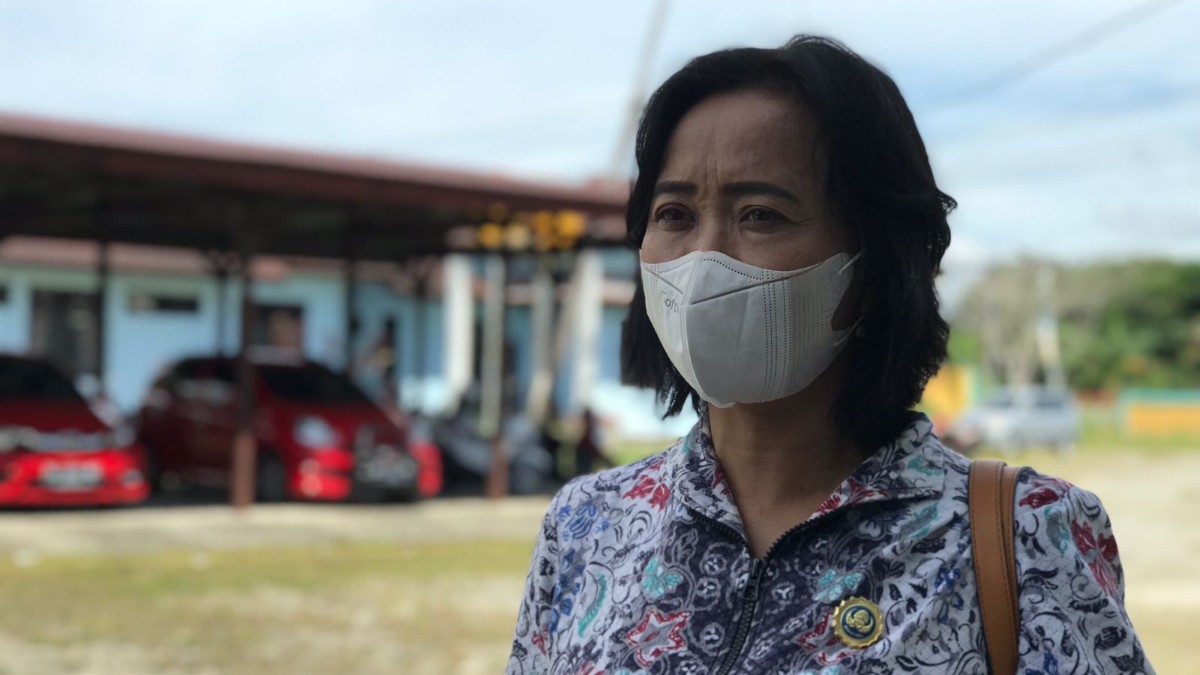 Sekretaris Disperindag Mimika, Selfina Pappang. Foto: Anti/ Papua60detik
