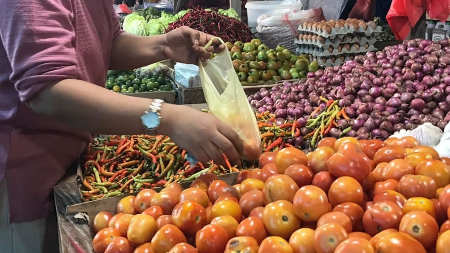 Salah satu lapak pedagang di Pasar Sentral Timika. Dok/ Papua60detik