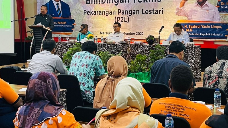 Pembukaan Bimtek P2L oleh Sekda Merauke Ruslan Ramli. Foto: Ami/ Papua60detik