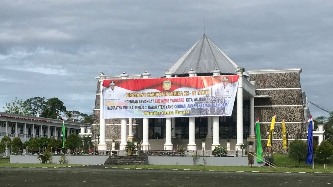 Kantor Pusat Pemerintahan di SP3 Kabupaten Mimika. Foto: Faris/ Papua60detik