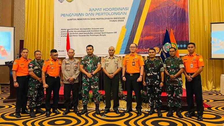 Kantor Pencarian dan Pertolongan (SAR) Merauke  bersama stakeholder dan potensi SAR di  Swissbel Hotel Merauke, Selasa (18/10/2022). Foto: Ami/ Papua60detik