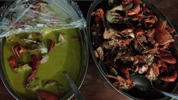 Olahan kepiting di warung makan Putri Desi di Jalan Bhayangkara Timika. Foto: Dok/ Papua60detik