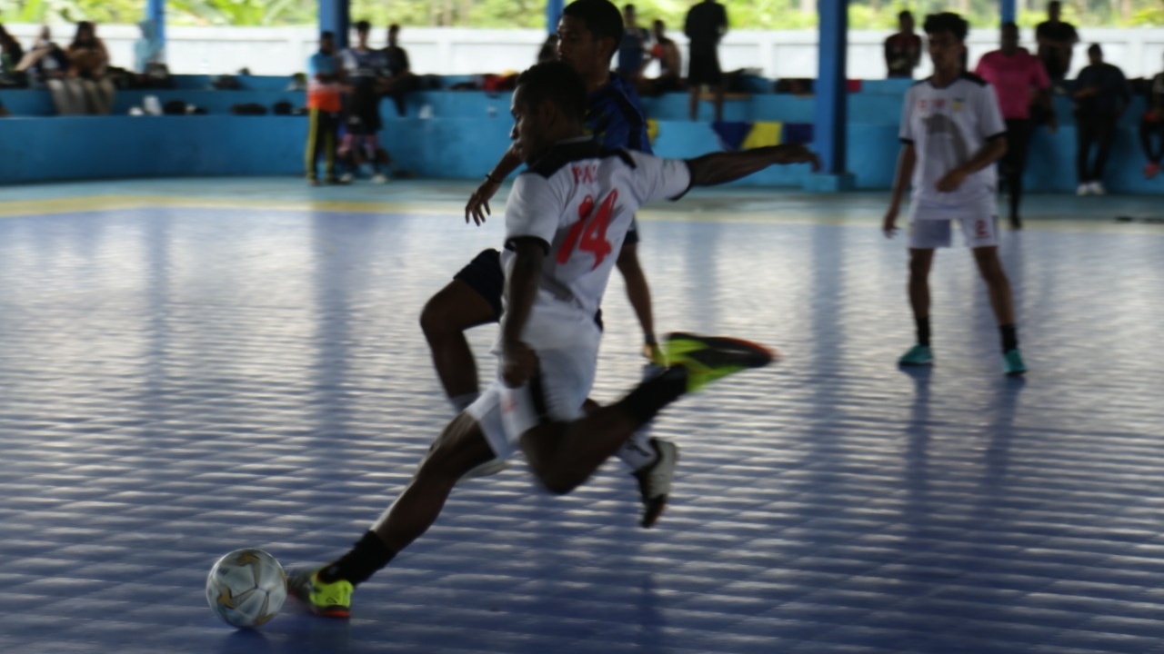 Tim Futsal PON Papua sedang latihan, Sabtu (11/9/2021) Foto: Joe Situmorang/Papua60detik